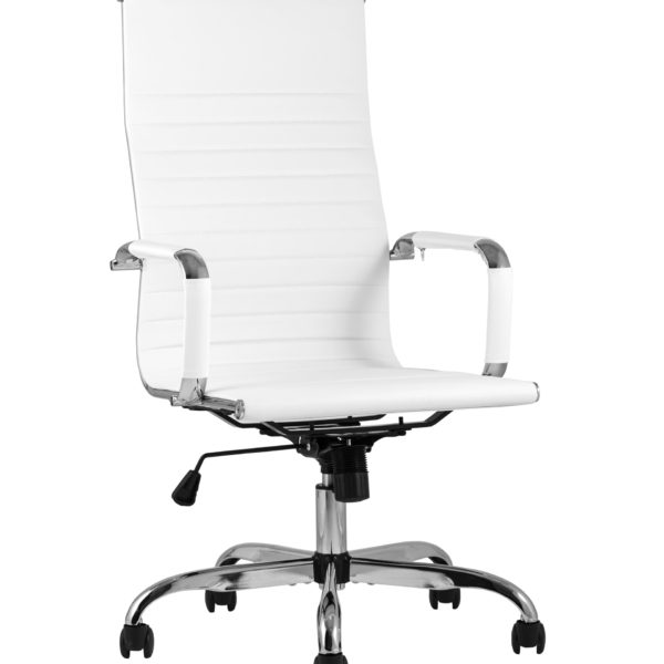 Компьютерное кресло TopChairs City офисное белое обивка экокожа