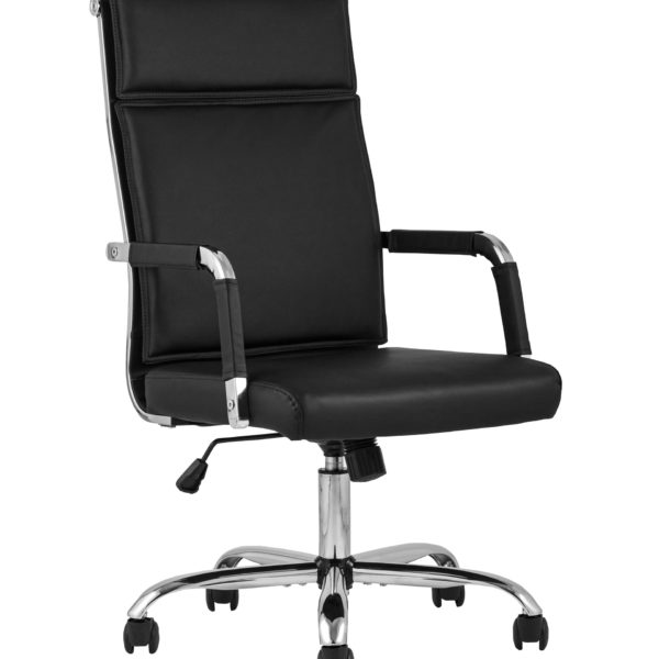 Компьютерное кресло TopChairs Original офисное черное в обивке из экокожи