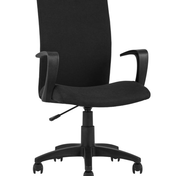 Компьютерное кресло TopChairs Harmony офисное черное в прочной текстильной обивке