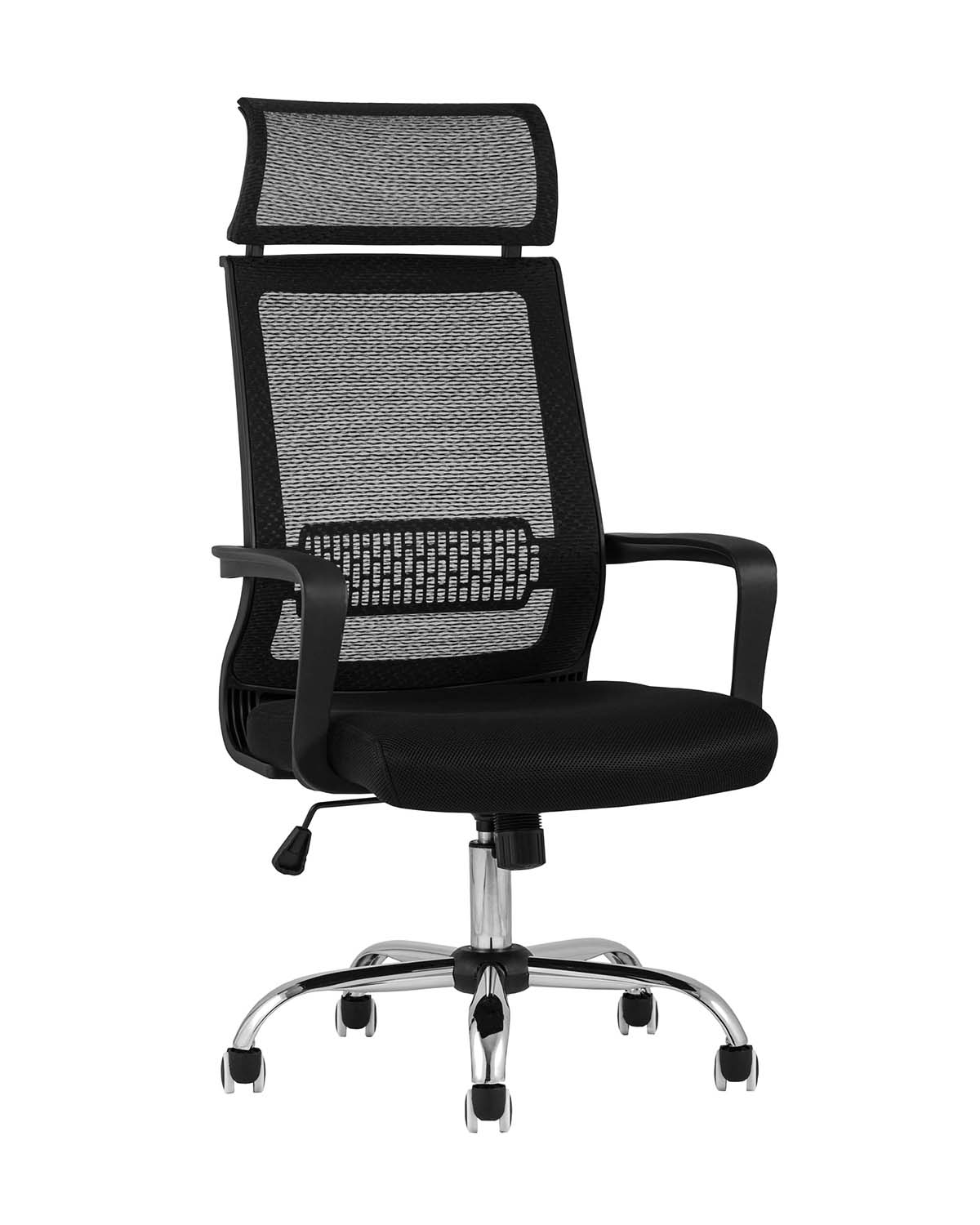 Компьютерное кресло TopChairs Style офисное черное в обивке с сеткой Компьютерное кресло TopChairs Style офисное черное в обивке с сеткой