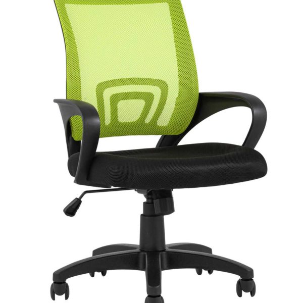 Компьютерное кресло TopChairs Simple офисное зеленое в обивке из текстиля с сеткой