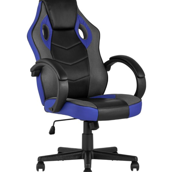 Игровое кресло компьютерное TopChairs Sprinter синее геймерское