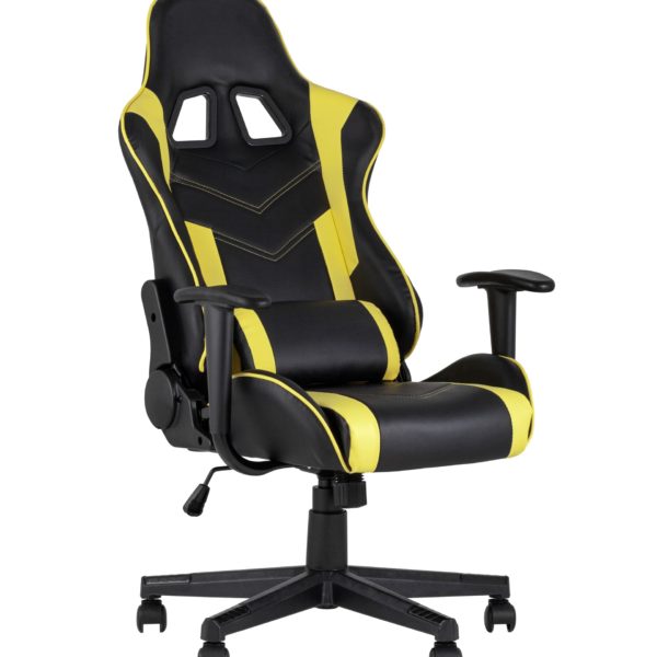 Игровое кресло компьютерное TopChairs Impala желтое геймерское