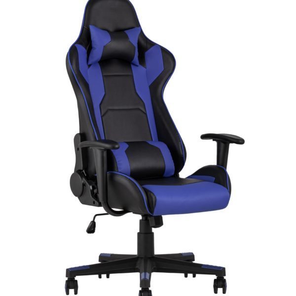 Игровое кресло компьютерное TopChairs Diablo синее геймерское