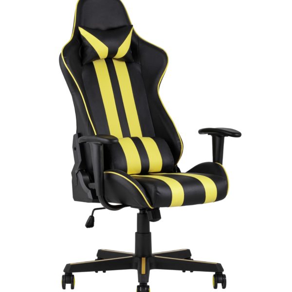 Игровое кресло компьютерное TopChairs Camaro желтое геймерское