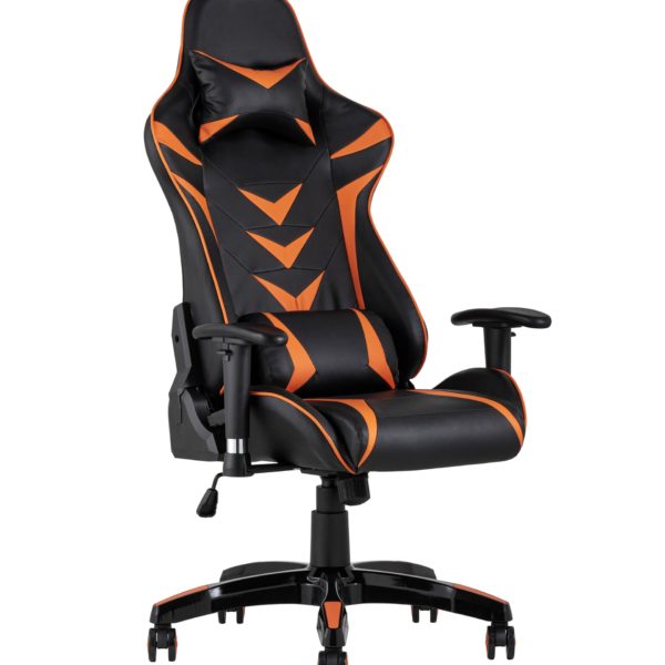 Игровое кресло компьютерное TopChairs Corvette оранжевое геймерское