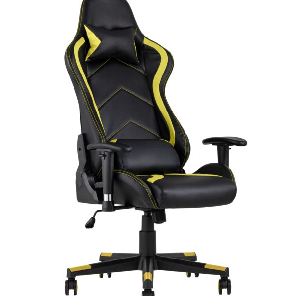 Игровое кресло компьютерное TopChairs Cayenne желтое геймерское