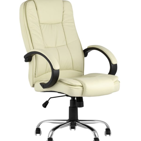 Компьютерное кресло TopChairs Atlant офисное бежевое обивка экокожа