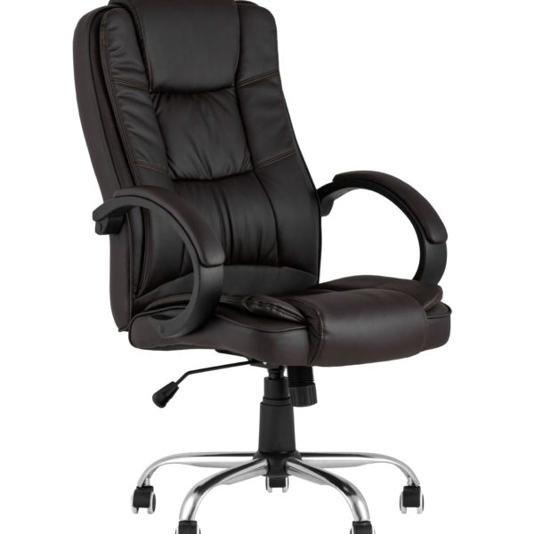 Компьютерное кресло TopChairs Atlant офисное коричневое обивка экокожа