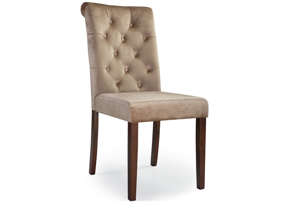 Стул деревянный Amelia dark walnut / fabric beige Стул деревянный Amelia dark walnut / fabric beige