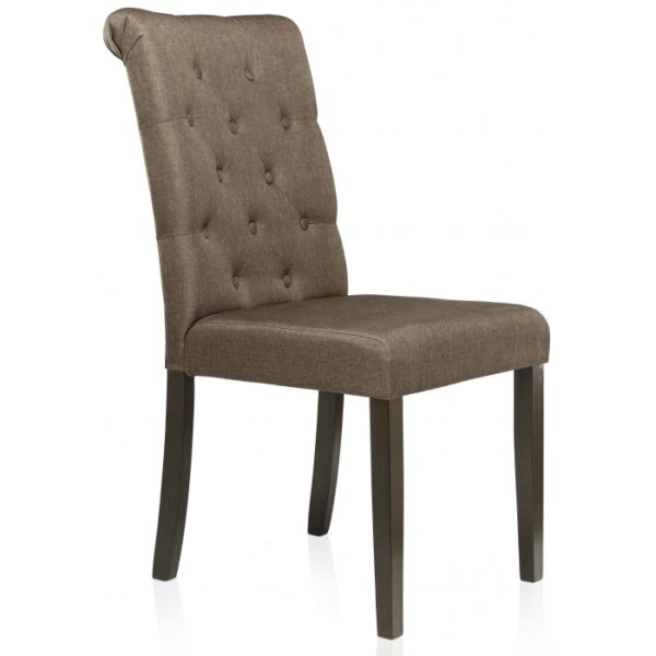 Стул деревянный Amelia dark walnut / fabric brown