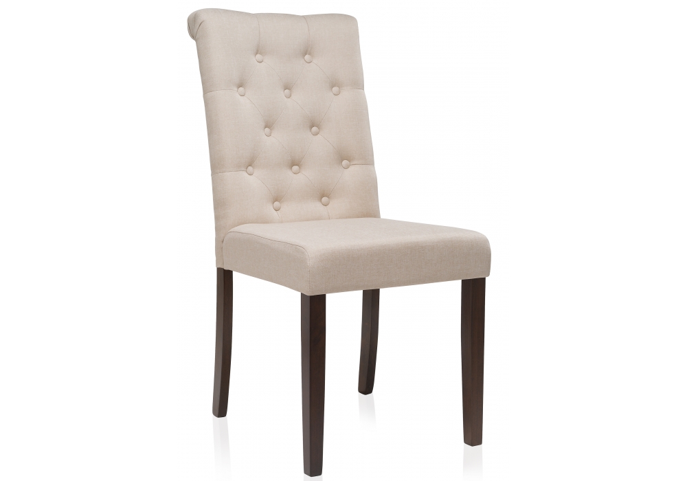 Стул деревянный Amelia dark walnut / fabric cream Стул деревянный Amelia dark walnut / fabric cream