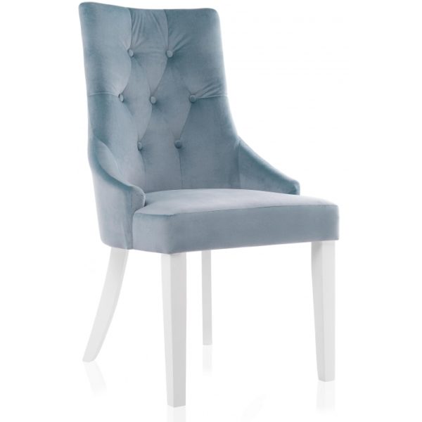 Стул деревянный Elegance white / blue