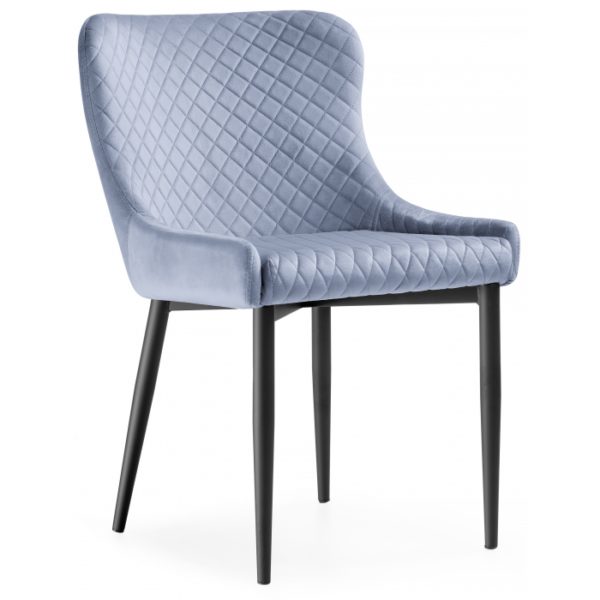 Стул Teo light blue / black