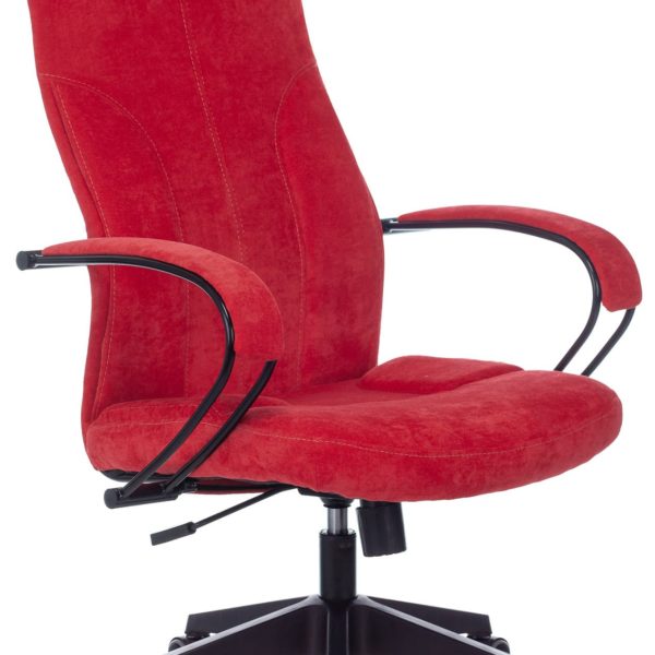Компьютерное кресло офисное для руководителя Бюрократ CH-608Fabric красный Velvet 88 крестовина пластик мягкая обивк