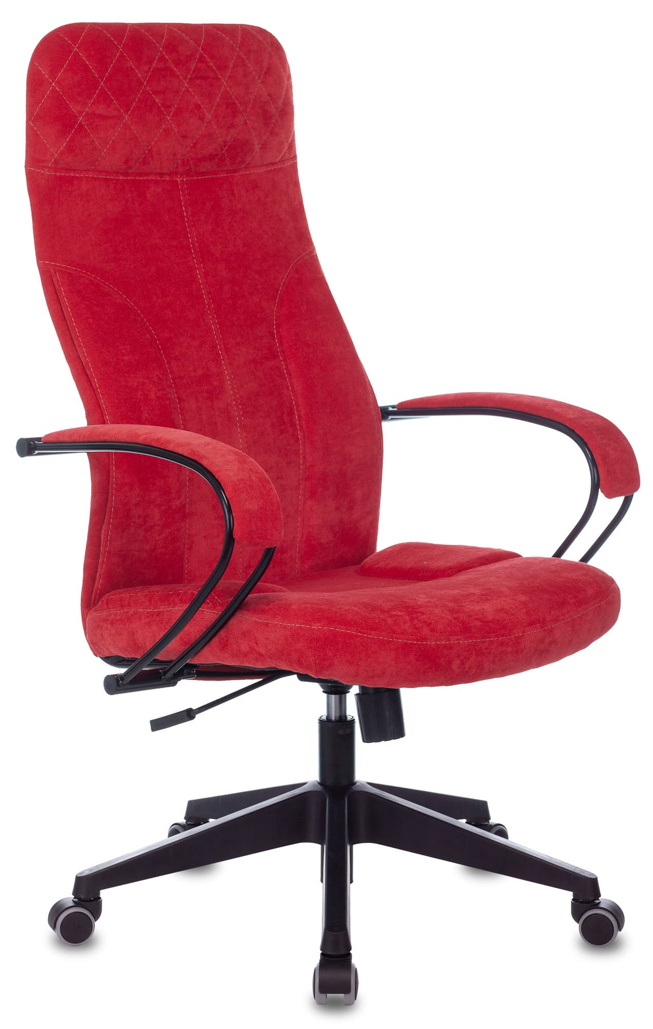 Компьютерное кресло офисное для руководителя Бюрократ CH-608Fabric красный Velvet 88 крестовина пластик мягкая обивк Компьютерное кресло офисное для руководителя Бюрократ CH-608Fabric красный Velvet 88 крестовина пластик мягкая обивк