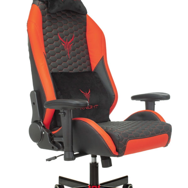 Компьютерное кресло игровое Knight Neon черный/красный эко.кожа с подголов. крестовина металл геймерское