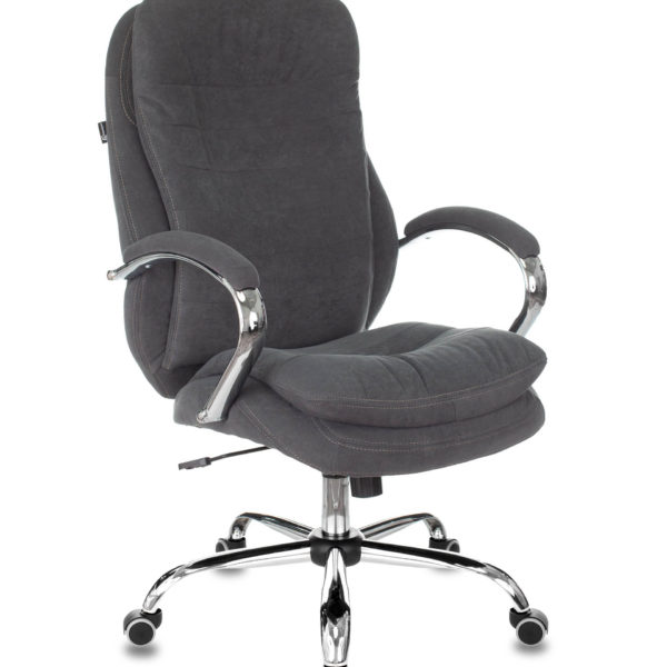 Кресло компьютерное для руководителя Бюрократ T-9950SL Fabric серый Alfa 44 крестовина металл хром мягкая обивка из