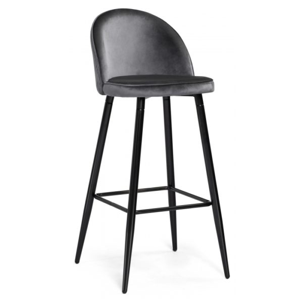 Барный стул Dodo 1 dark grey with edging / black