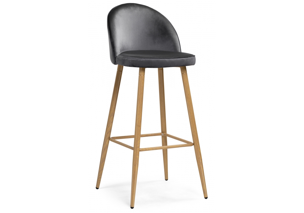 Барный стул Dodo 1 dark grey with edging / wood Барный стул Dodo 1 dark grey with edging / wood