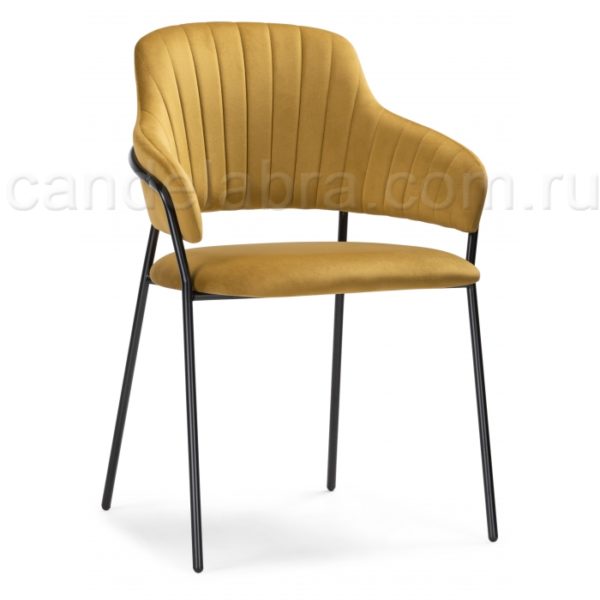 Стул Инклес желтый / черный глянец